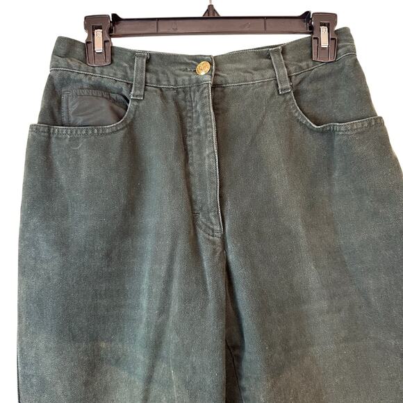 Laurel 90's Vintage High rise Green Jeans sz 40=8/M - Picture 3 of 14